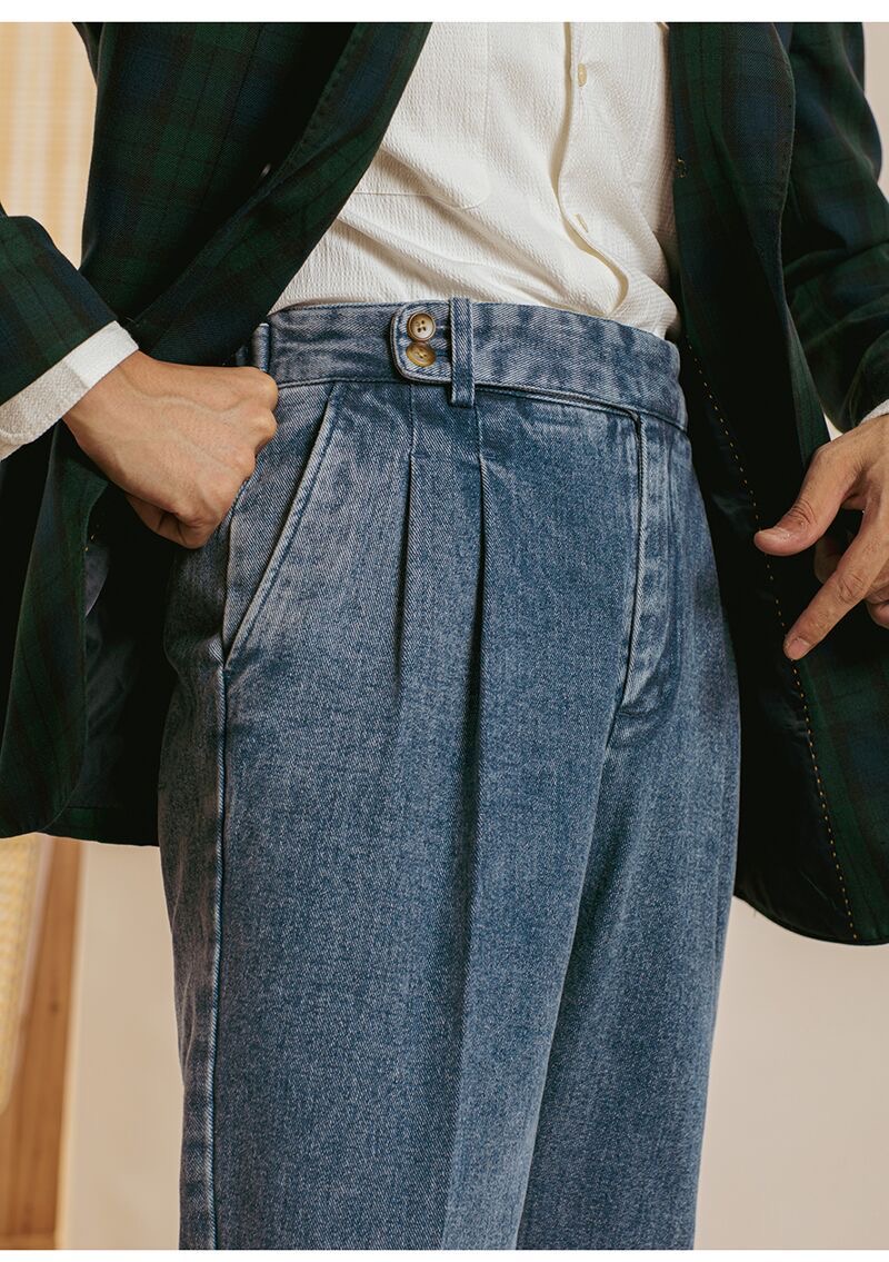 celana formal pria stretch, celana kerja motif denim, celana commuter pria, celana pria slim fit nyaman, celana kerja pria ringan dan elastis, celana kerja anti panas, celana kantor motif denim, celana kerja pria kekinian
